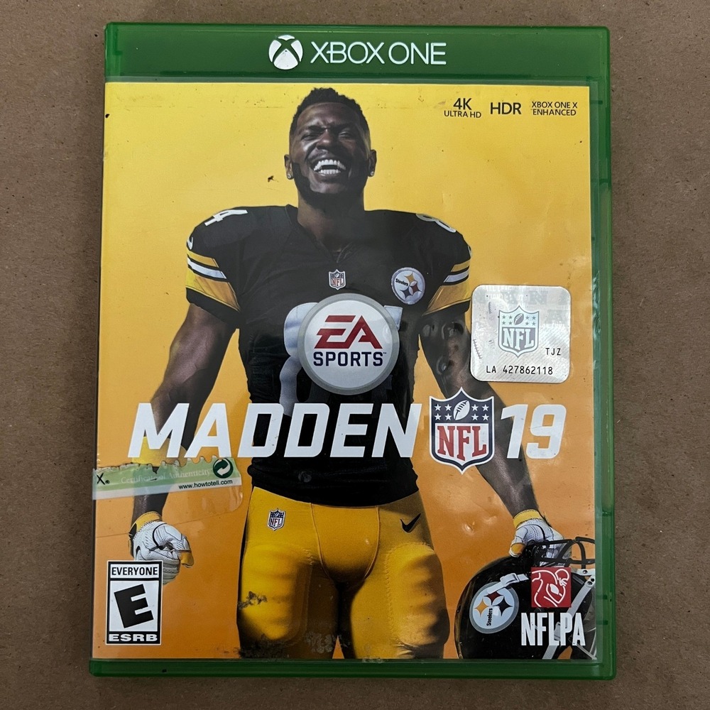 Madden NFL 19 Microsoft Xbox One 2018 EA Sports Football Game Antonio Brown Case